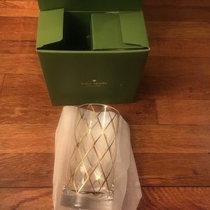 Kate Spade New York Gold Trellis Drinking Glasses